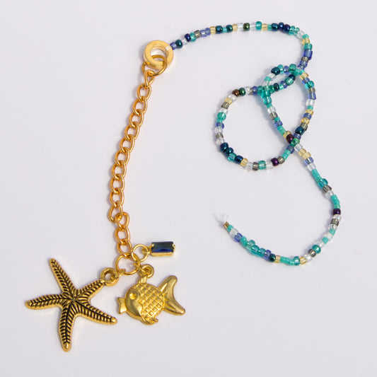 Deep Blue Seas Charm Bookmark